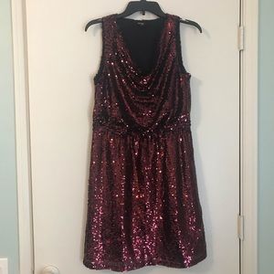 Apt 9 burgundy sequin dress